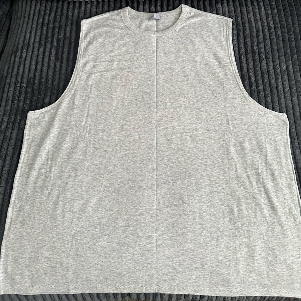 SKIMS Women’s Boyfriend Heather Gray Tank Top - Size L - NWOT